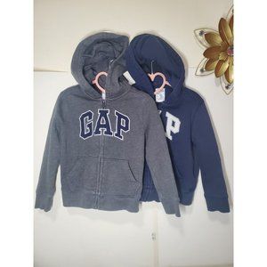Gap Kids (2)Zip Up Hoodie Jacket Coat Hoody Sequins Blue/Gray Sz 5 Years